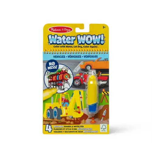 Carte de colorat Melissa & Doug - Water Wow!, Vehicule
