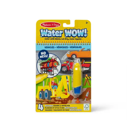 Carte de colorat Melissa & Doug - Water Wow!, Vehicule