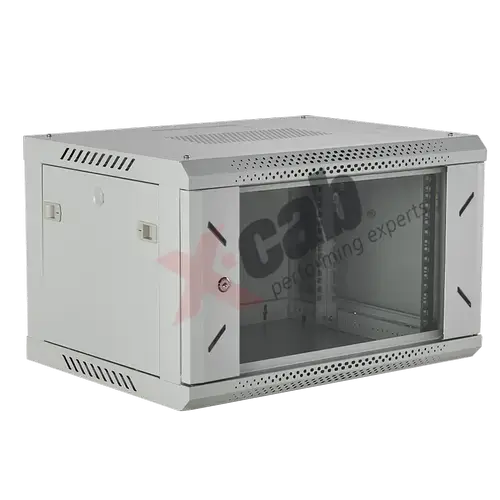 Cabinet metalic de perete 19inch Xcab S, tip rack wallmount, 6U 600x600 mm,  Gri