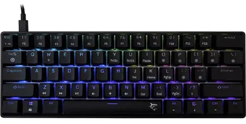 Tastatura Mecanica Gaming cu fir White Shark SHINOBI v2, BLUE OUTEMU Switch, Tip Compact Carry-On, Full Anti-Ghosting, Taste Iluminate RGB LED, Cablu braided 1.8m, Software, Negru