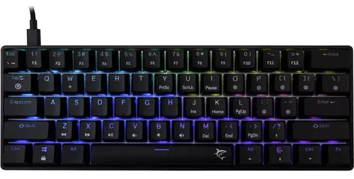 Tastatura Mecanica Gaming cu fir White Shark SHINOBI v2, BLUE OUTEMU Switch, Tip Compact Carry-On, Full Anti-Ghosting, Taste Iluminate RGB LED, Cablu braided 1.8m, Software, Negru