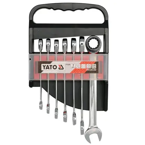 Set chei combinate cu clichet Yato YT-0208, 7 buc, 10-19mm