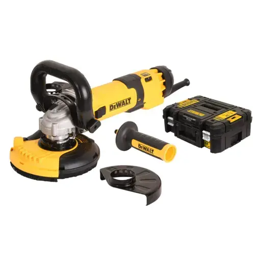 Polizor unghiular Dewalt 1500W, 125mm si set pt curatarea suprafetei betonului DWE4257KT-QS
