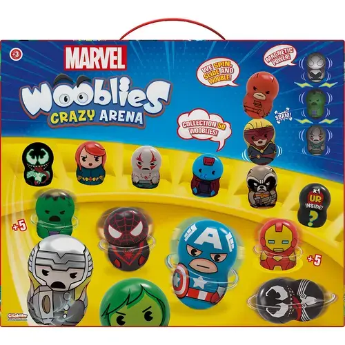 Arena cu 4 figurine Wooblies Marvel - Magnetic Power, 2 lansatoare