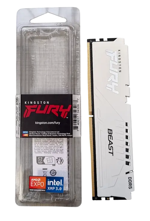 Memorie Kingston FURY Beast White 32GB DDR5 6000MHz CL30