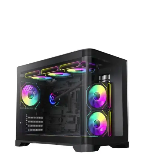 Carcasa Gamemax Hype-M, Middle Tower,  Tempered glass, Negru