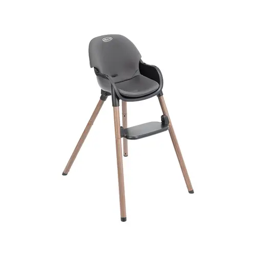 Scaun de masa 3 in 1 Graco Presti, Centura reglabila in 3 puncte, 6 luni - 6 ani, Gri
