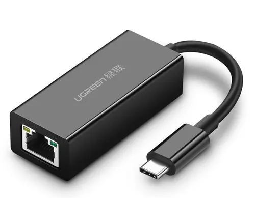 Adaptor Retea UGREEN US236, USB-C - RJ45, Negru