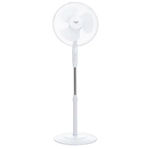 Ventilator de birou Adler AD 7323, diametru 23 cm, 45W, 3 setari de viteza, Unghi ajustabil, Alb