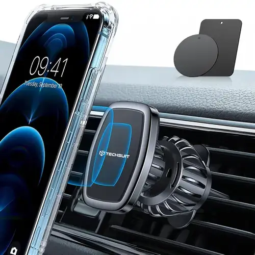 Suport Auto Magnetic Techsuit S2, Universal, Negru