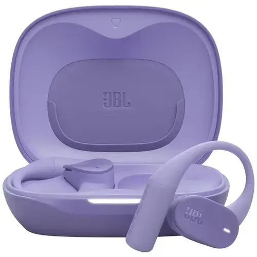 Casti Alergare Open-Ear JBL Sense Lite, True Wireless, Bluetooth, 4 microfoane, Multipoint, Autonomie 32 ore, IP54, Violet