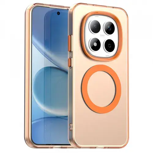 Husa MagSafe pentru Xiaomi Redmi Note 15 Pro 5G, Techsuit, CandyCase, Portocalie