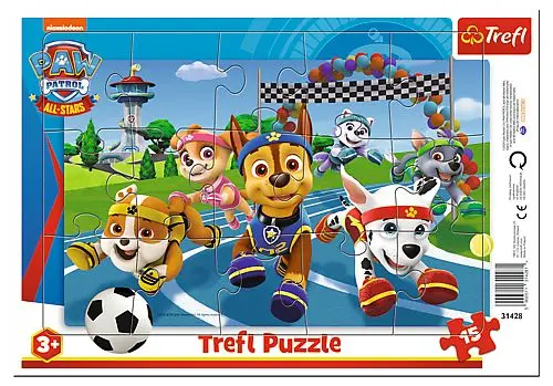 Puzzle în rama Trefl din 15 piese - Caini cu îndatoriri