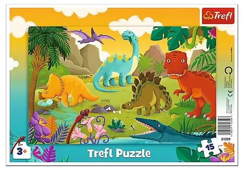 Puzzle TREFL Dinozaurii 15 piese