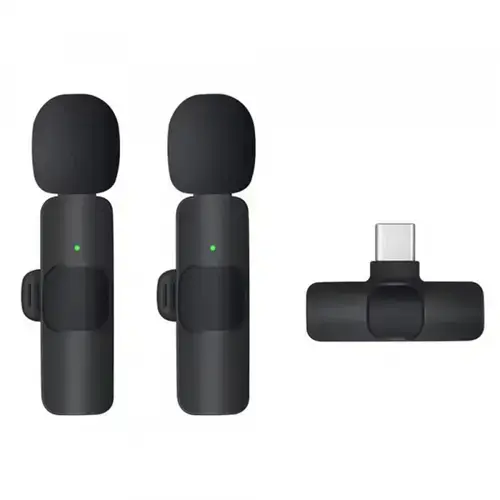 Lavaliera Techsuit LW2, USB-C, Set 2 bucati, Negru