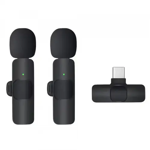 Lavaliera Techsuit LW2, USB-C, Set 2 bucati, Negru