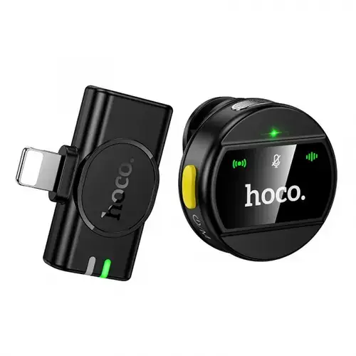 Lavaliera HOCO L21, Lightning, Autonomie 5-6 ore, baterie 80 mAh, Negru