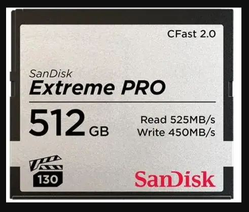 Card de memorie SanDisk Extreme PRO SDCFSP-512G-G46D, CFast 2.0, 512GB