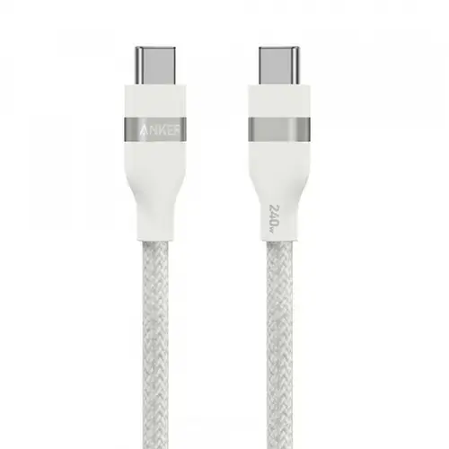 Cablu Date si Incarcare USB-C - USB-C Anker A82E2H21, 240W, 0.9m, Alb