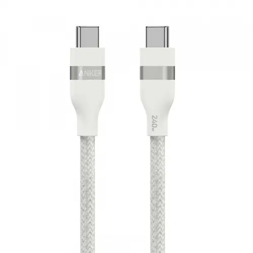Cablu Date si Incarcare USB-C - USB-C Anker A82E2H21, 240W, 0.9m, Alb