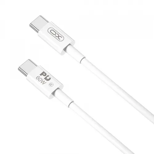 Cablu Date si Incarcare USB-C - USB-C XO Design NB-Q190B, 60W, 2m, Alb