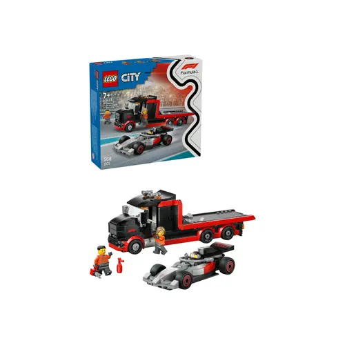 LEGO® City - Camion de prezentare F1® cu masina de curse Audi F1® 60493, 508 piese