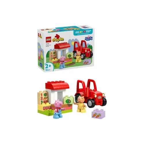 LEGO® DUPLO Peppa Pig - Tractor si piata 10468, 18 piese