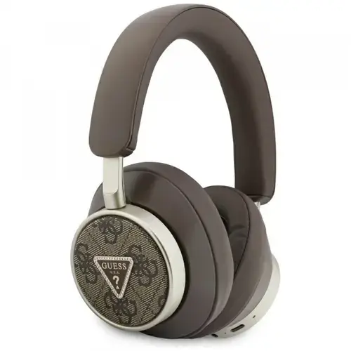 Casti Stereo Wireless Guess 4G Gold Triangle Logo, Bluetooth, A2DP, Maro