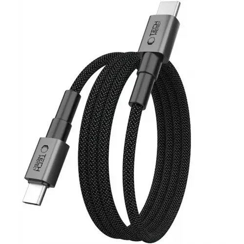 Cablu Date si Incarcare USB-C - USB-C Tech-Protect Ultraboost DNA MagTwist, 100W, 2m, Gri