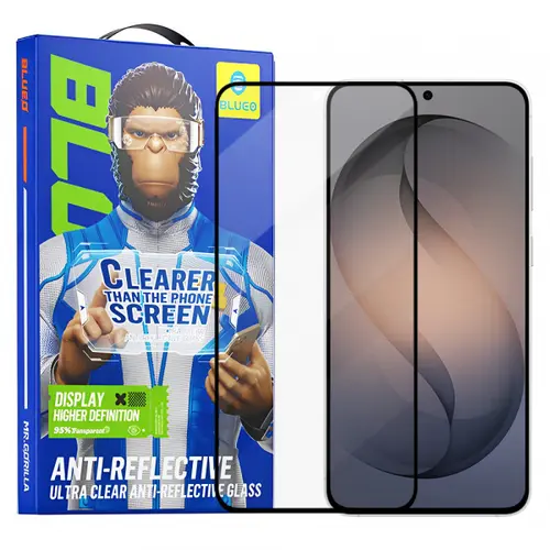 Folie de protectie Ecran Blueo Anti-Reflective HD pentru Samsung Galaxy S26 S942, Sticla Securizata, Full Glue, Neagra