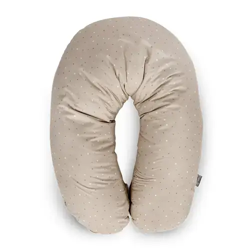 Perna alaptare  Lorelli Beige Sky, 190 cm, husa 100% bumbac ranforce