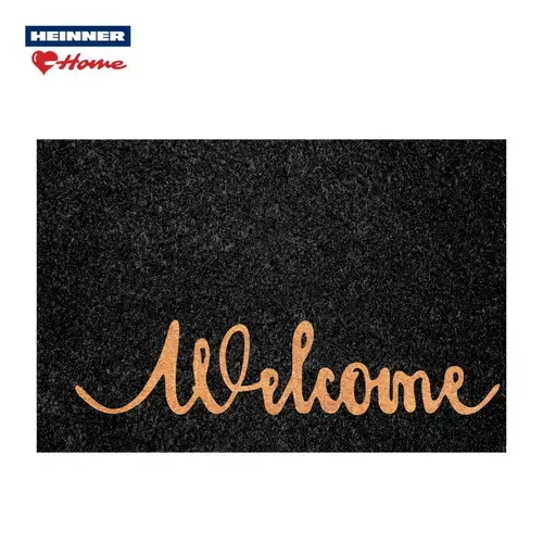 Covoras intrare Heinner Care welcome, material fibre de cocos, 40x60 cm, Negru