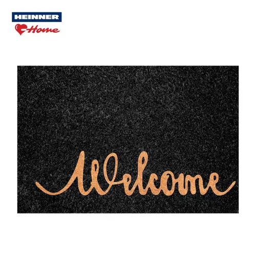 Covoras intrare Heinner Care welcome, material fibre de cocos, 40x60 cm, Negru