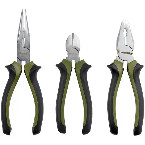 Set 3 unelte Heinner HR-PHT111, patent cu varf lung 160 mm lungime, patent tip sfic 160 mm lungime, patent clasic 180 mm lungime, 45 Otel-Carbon, maner plastic