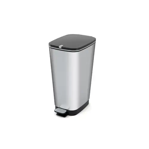 Cos de gunoi Curver Chic 50 l, cu pedala, Argintiu
