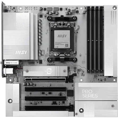 Placa de baza MSI PRO B850M-A WIFI PZ,  AMD B850, AM5, DDR5, mATX
