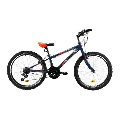 Bicicleta Copii Dhs 2421 Cedric, roti 24 Inch, Sistem franare V-brake, Albastru
