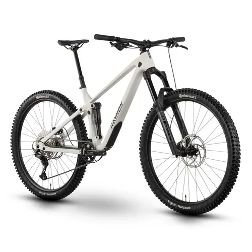 Bicicleta full suspension Raymon Rokua 150, roti 29 inch, cadru S, transmisie Shimano Deore, suspensie RockShox Psylo Gold RC, 12 viteze, Alb