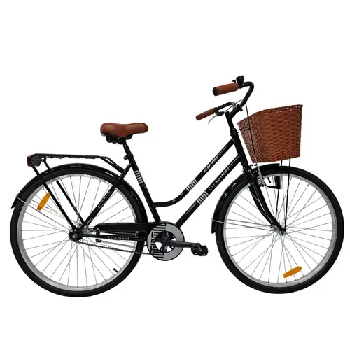 Bicicleta Oras DHS Citadinne 2812, model 2026, roti 28 inch, cadru L, Sistem franare V-brake, Negru