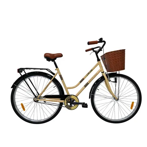 Bicicleta Oras DHS Citadinne 2812, model 2026, roti 28 inch, cadru L, frane V-brake, Crem