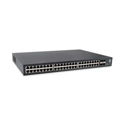 Switch LevelOne GTU-5211, 48 porturi, Negru