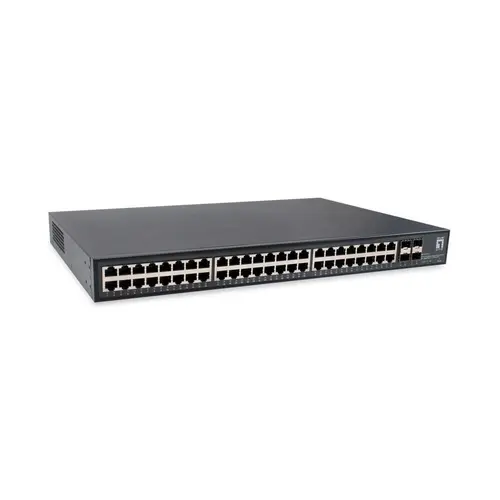 Switch LevelOne GTU-5211, 48 porturi, Negru