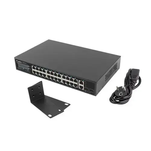 Switch Lanberg RSFE-24P-2C-250, 24 porturi, PoE