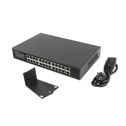Switch Lanberg RSFE-24P-2C-250, 24 porturi, PoE