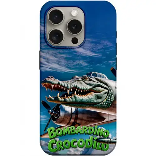 Husa pentru Apple iPhone 14 Pro, Perfect Case, Italian Brainrot Bombardino Crocodilo, Multicolor