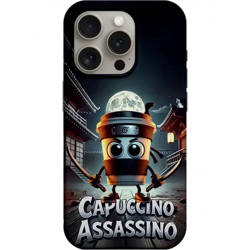 Husa pentru Apple iPhone 14 Pro, Perfect Case, Italian Brainrot Capuccino Assassino, Multicolor