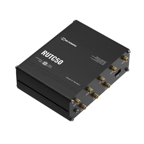 Router Wireless Teltonika RUTC50 5G, 2 SIM, 3,4 Gbps, 5 porturi Gigabit
