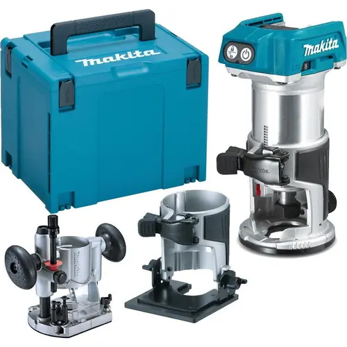 Freza Makita DRT50ZJX2, 18V cu control al vitezei si sistem de aspiratie, multifunctionala, fara acumulator