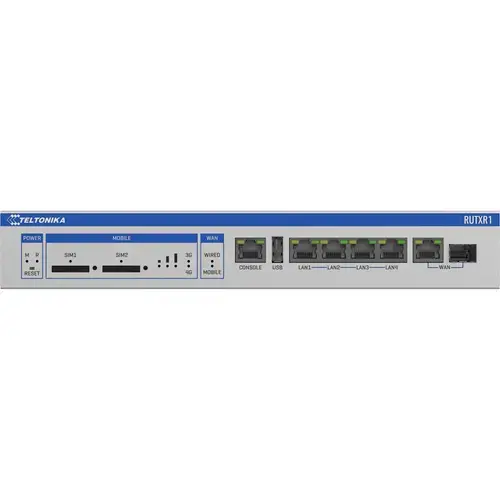 Router industrial 4G LTE Teltonika RUTXR1, dual SIM, porturi Gigabit Ethernet, IP30