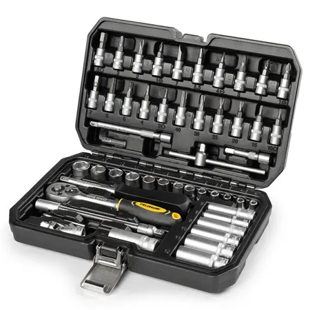 Set biti cu cheie clichet FIELDMANN F-FDG5020-53R, 53 piese